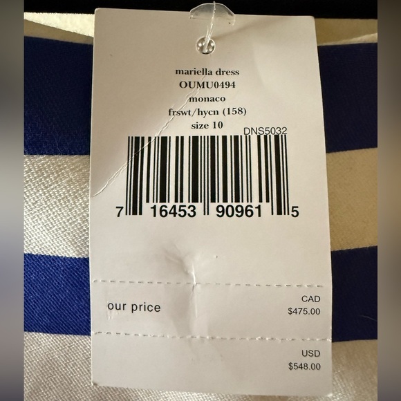 Kate Spade New York Mariella Dress – Monaco Stripe Size 10 | NWT - Picture 9 of 9